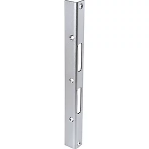 SH-Winkelschließblech eckig Blindlappen 28mm, Gr. 28x22x300x3 mm,verzinkt silber