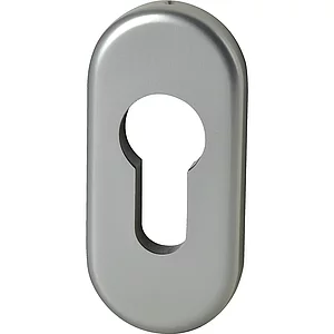 FSB Zylinderrosette 17 1757 oval, 32,5 x 70 x 7 mm, Aluminium silber eloxiert