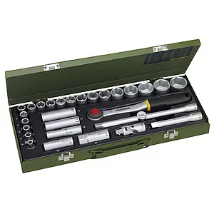 PROXXON Steckschlüssel-Satz 1/2"vierkant mit Umschaltknarre 29-teilig