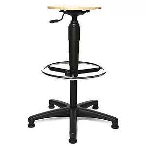 TOPSTAR Drehstuhl Tec60 Buchensitz Gleiter, Fußring