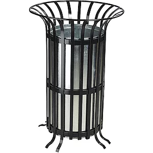 Metallabfallbehälter schwarz 70 Liter