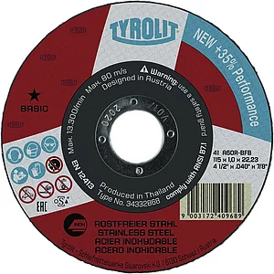 TYROLIT Trennscheibe gerade Basic* 115 x 1,0 mm Inox Form 41