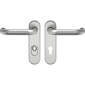 ECO Sicherheits-Drückergarnitur D 110-auf Kurzschild, mit Kernziehschutz