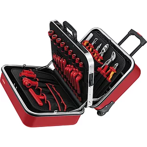 KNIPEX Elektro-Werkzeugkoffer BIG Twin-Move RED 989915, 47-teilig, ABS rot