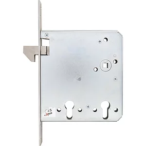 Schiebetürschloss 1340 PZW mit Hakenfalle für 2 PZ,VK 9 mm,DM 55 /120, Edelstahl