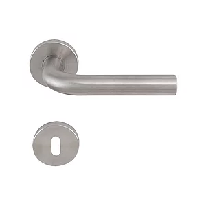 SOLIDO Drückergarnitur DUBLIN DIN - auf Rosette BB, 38 - 45, Edelstahl matt