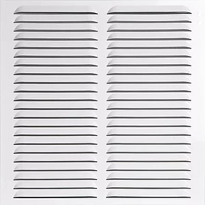 UPMANN Wetterschutzgitter eckig mit Einbaurahmen/Klemmfeder 430x440 mm weiß