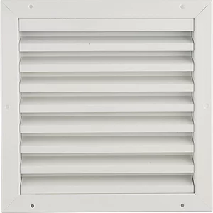 UPMANN Wetterschutzgitter eckig zum Einbauen 295 x 295 mm Alu weiß RAL 9010