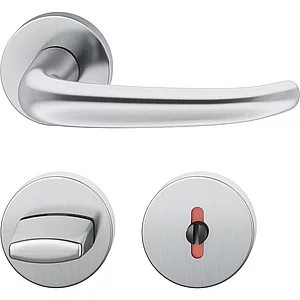 FSB Drückergarnitur 12 1023 ASL auf Rosette WC, Edelstahl matt