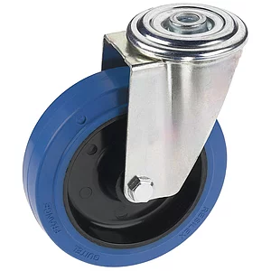 DÖRNER + HELMER Lenkrolle Elastik blau Rückenloch 100 mm 150 kg