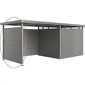 BIOHORT Seitendach-Seitenwand HighLine H3 quarzgrau-metallic