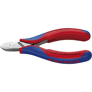 KNIPEX Elektronik-Seitenschneider 7722 DIN 9654 rund, ohne Facette, L=115 mm