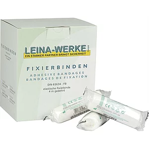 LEINA Fixierbinde elastisch weiß DIN 61634-FB 10 cm breit 4 m lang