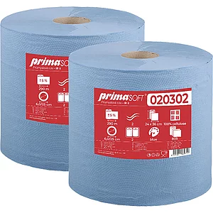 Putzpapier-Rolle IR II primaSOFT blau 2-lagig Packungsinhalt 2 Rollen