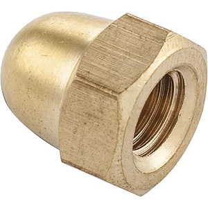 DIN1587 M12 Messing blank Hutmutter hohe Form