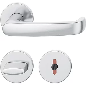 FSB Drückergarnitur 12 1045 ASL auf Rosette WC DIN, Edelstahl matt