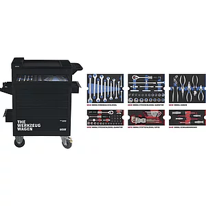 WGB Werkzeugwagen 142 470 x 670 x 970 mm 103-teilig 7 Schubladen