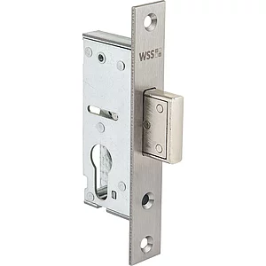 WSS Rohrrahmenschloss Flachstulp mit Riegel, DM 30, Edelstahl