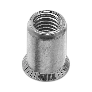 Blindnietmutter Senkkopf Unterkopfverzahnt Rundschaft offen M 6x15.0 Stahl verz.