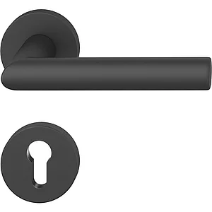 FSB Drückergarnitur 12 1076 ASL auf Rosette PZ, schwarz matt