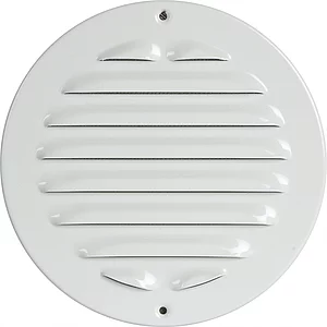 UPMANN Wetterschutzgitter aufschraubbar rund 200 mm Alu weiß