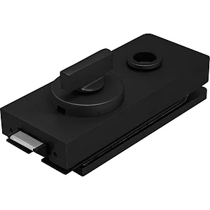 Schloss Studio 1121 WC m. Riegelolive, Glas 8 mm, Alu schwarz RAL 9005 (10.154)