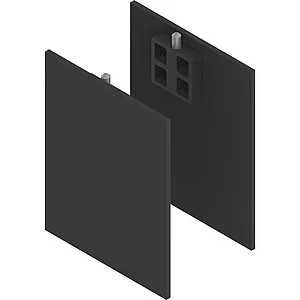 SOLIDO 100/HELM Abdeckkappen-Set Technikblende 2x Abstandsprofil 15 schwarz