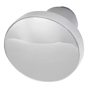 Knopfdrückerlochteil Flachform, ø 45 mm, Aluminium poliert