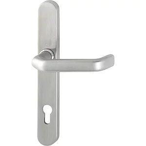 Schmalschild - Halbgarnitur LIVERPOOL - (Innen) PZ92, 8x50, Edelst. matt