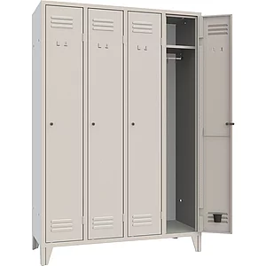 Garderobenschrank Abteilanzahl 4 RAL7035