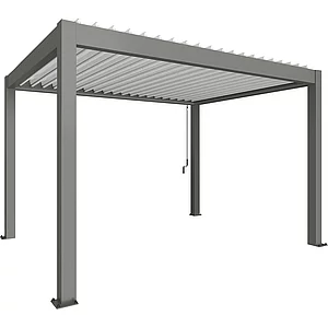 BIOHORT Pergola Gr. 4 x 3,5 quarzgrau/weiß