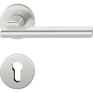 FSB Drückergarnitur 12 1035 ASL auf Rosette PZ, silber eloxiert