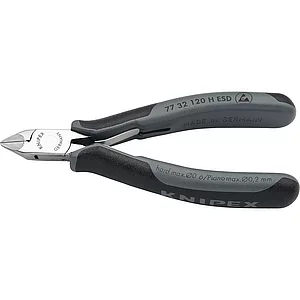 KNIPEX Elektronik-Hartmetall-Seitenschneider 7732HESD spitz kleine Facette 120mm