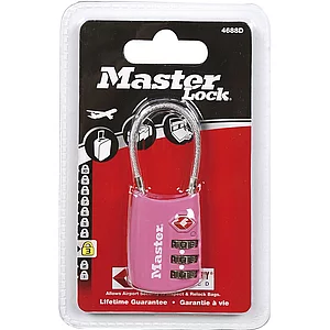 MASTER LOCK Kabelschloss 4688 EURD TSA mit Zahlenkombination, bunt, SB