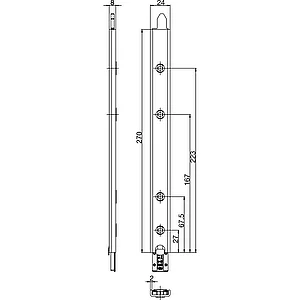 GU Anschlusseinheit Falzhebelgetriebe, Secury Automatic 270 Nut 10,LI, oben