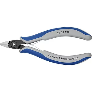 KNIPEX Präzisions-Elektronik-Seitenschneider 7932 DIN 9654 spitz Facette L=125mm