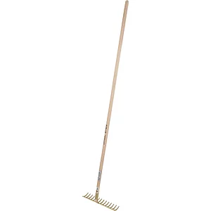 OFFNER Betonrechen gehärtet Breite 350 mm und 14 Zinken mit Stiel