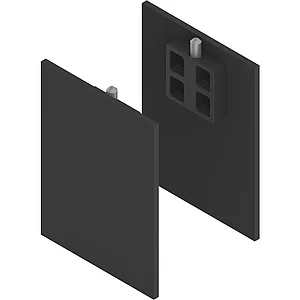 SOLIDO 100/HELM Abdeckkappen-Set Blende H/G mit Abstandsprofil 15 schwarz matt