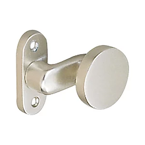 Türknopf ø 50, Flachform gekröpft, fest vernietet, Alu poliert