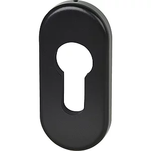 FSB Zylinderrosette 17 1757 oval, Aluminium tiefschwarz ähnlich RAL 9005