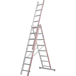 HYMER Alu-Allzweckleiter 3-teilig Type 4047 Sprossen= 3 x 8