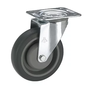 DÖRNER + HELMER Lenkrolle TPE Kunststoff-Felge 100 mm 150 kg