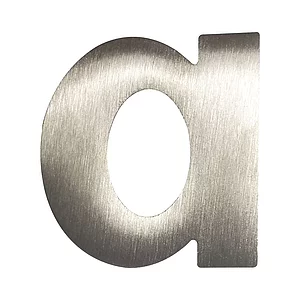 Kleinbuchstabe a, Höhe 60 mm, Edelstahl