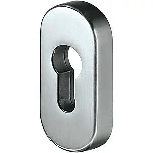 WSS Rosette Sicherheits-Schieberosette PZ, 33 x 74 x 9 mm, silber eloxiert