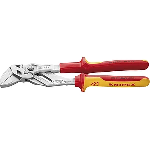 KNIPEX Zangenschlüssel VDE 8606 SW-52 mm 19 Positionen 2K-Griff chrom, L=250 mm