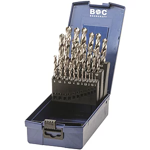 BOHRCRAFT Bohrer-Kassette DIN338 HSS-G ø 1-13mm 25-teilig