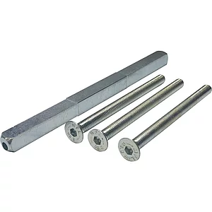 SH-Befestigungsset, Drückerstift u. Schrauben, TS 36-45, Stahl verzinkt
