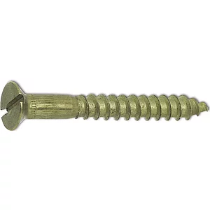 DIN97 4.0 x 25 Messing blank Holzschraube Senkkopf mit Schlitz