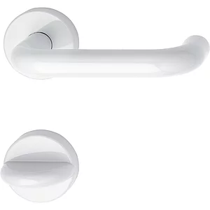 Drückergarnitur 111.20 R - auf Rosette WC, 38 - 48, reinweiß