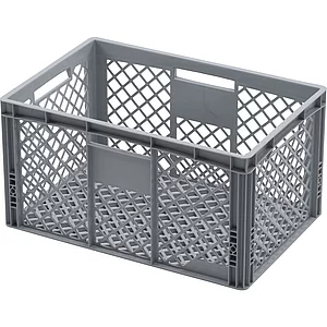 Eurokasten in grau vergittert 600 x 400 x 320 mm